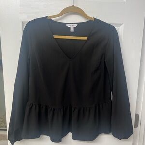 Nine West Black V-Neck Women's Top